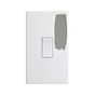 Soho Lighting Primed Paintable 45A 1 Gang Double Pole Switch Double Plate with White Switch 