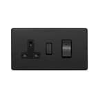 Soho Lighting Matt Black 45A Cooker Control Unit Insert Screwless