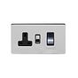 Soho Lighting Polished Chrome 45A Cooker Control Unit Blk Ins Screwless