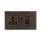Soho Lighting Vintage Brass Screwless 45A Cooker control
