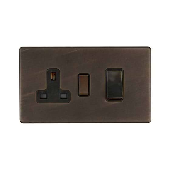 Soho Lighting Vintage Brass Screwless 45A Cooker control