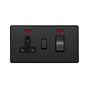 Soho Lighting Matt Black 45A Cooker Control Unit & Neon Screwless