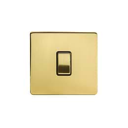 Brushed Brass 1 Gang Light Switch