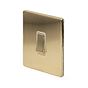 Soho Lighting Brushed Brass 1 Gang Light Switch 10A 2-Way White Inserts