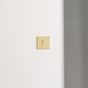 Soho Lighting Brushed Brass 1 Gang Light Switch 10A 2-Way White Inserts