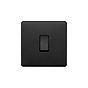 Soho Lighting Matt Black 10A 1 Gang 2 Way Switch Black Insert Screwless