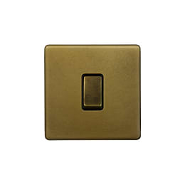 Soho Lighting Old Brass 10A 1 Gang 2 Way Switch