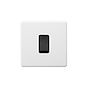 Soho Lighting Primed Paintable 1 Gang Light Switch 2 Way 10A with Matt Black Switch