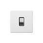 Soho Lighting Primed Paintable 1 Gang Light Switch 2 Way 10A with Brushed Chrome Switch and Black Insert