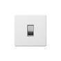 Soho Lighting Primed Paintable 1 Gang Light Switch 2 Way 10A with Brushed Chrome Switch and White Insert