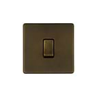 Soho Lighting Vintage Brass 10A 1 Gang 2 Way Switch