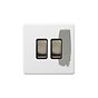 Soho Lighting Primed Paintable 2 Gang Light Switch 2-Way 10A with Antique Brass Switch