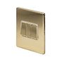 Soho Lighting Brushed Brass 10A 3 Gang 2 Way Switch Wht Ins Screwless