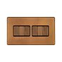 Antique Copper 6 Gang Light Switch
