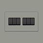 Soho Lighting Primed Paintable 6 Gang 2 Way 10A Light Switch with Matt Black Switch