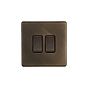 Soho Lighting Vintage Brass 10A 2 Gang Intermediate Switch