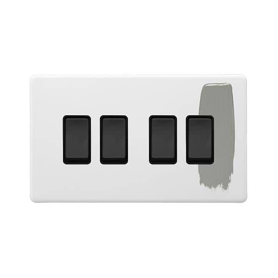 4 Gang Intermediate Paintable Switch