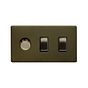 Bronze Dimmer Rocker Combo Switch
