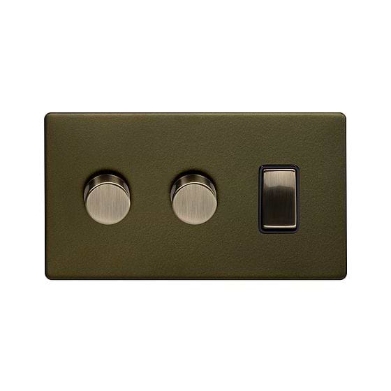 Bronze Dimmer Rocker Combo Switch
