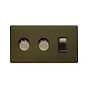 Bronze Dimmer Rocker Combo Switch
