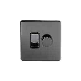 Black Nickel Dimmer Rocker Combination Switch