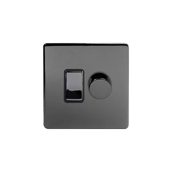 Black Nickel Dimmer Rocker Combination Switch