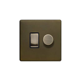 Bronze Dimmer Rocker Combo Switch
