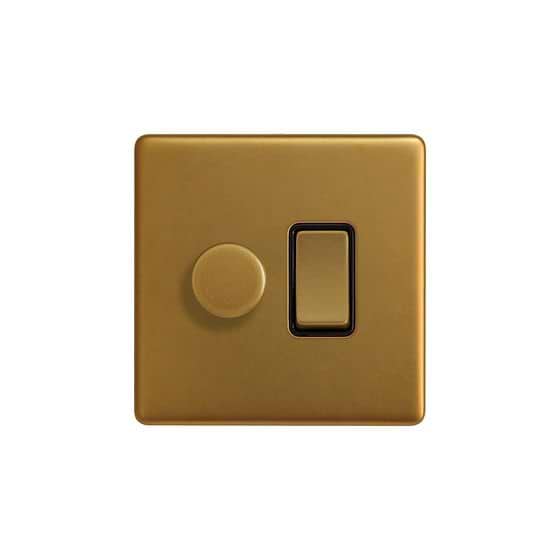 Antique Gold Dimmer Rocker Combo Switch
