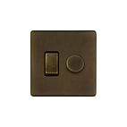 Soho Lighting Vintage Brass Dimmer and Rocker Switch Combo (2-Way Switch & 2-Way Intelligent Dimmer)