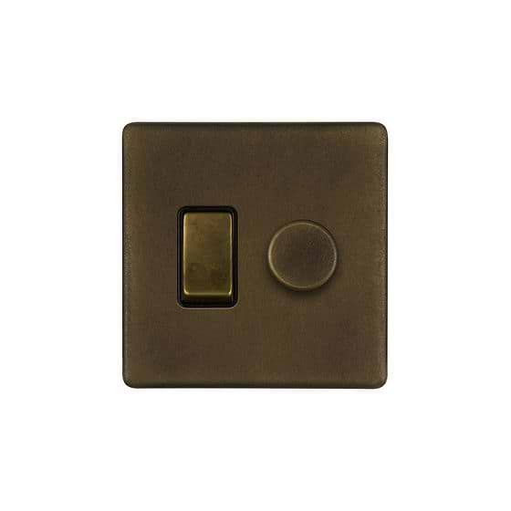 Soho Lighting Vintage Brass Dimmer and Rocker Switch Combo (2-Way Switch & 2-Way Intelligent Dimmer)