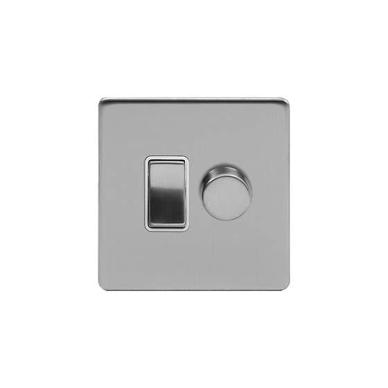 Brushed Chrome dimmer Rocker Combo