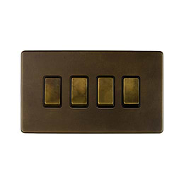 Vintage Brass 2 Way and Intermediate Switch