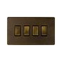 Vintage Brass 2 Way and Intermediate Switch
