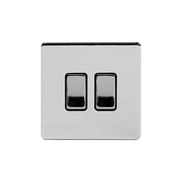 Black Nickel 3 gang light switch with 1 dimmer 
