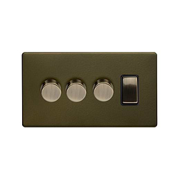 Bronze Dimmer Rocker Combo Switch
