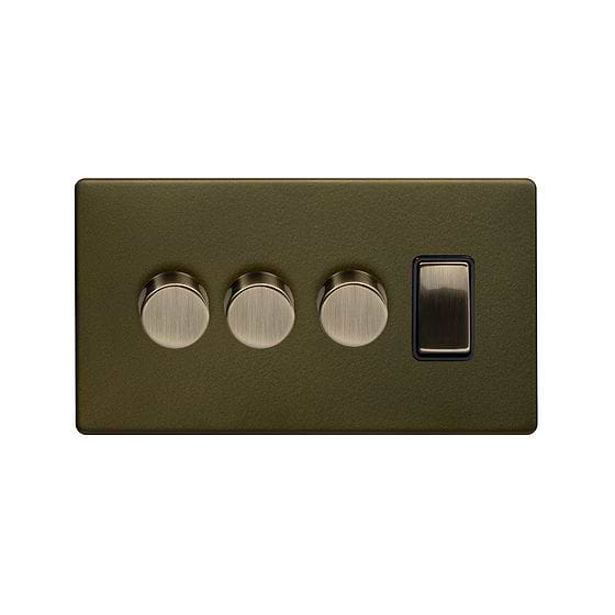 Bronze Dimmer Rocker Combo Switch
