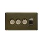 Bronze Dimmer Rocker Combo Switch
