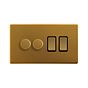 Antique Gold Dimmer Rocker Combo Switch
