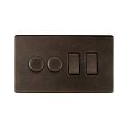 Vintage Brass Dimmer Rocker Combo Switch