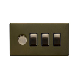 Bronze Dimmer Rocker Combo Switch
