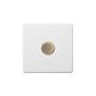 Soho Lighting Primed Paintable 1 Gang 2 -Way Intelligent Dimmer 150W LED (300w Halogen/Incandescent) with Antique Brass Switch