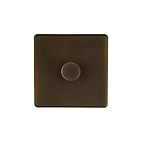 Soho Lighting Vintage Brass 1 Gang 2-Way Intelligent Dimmer 150W LED (300w Halogen/Incandescent)