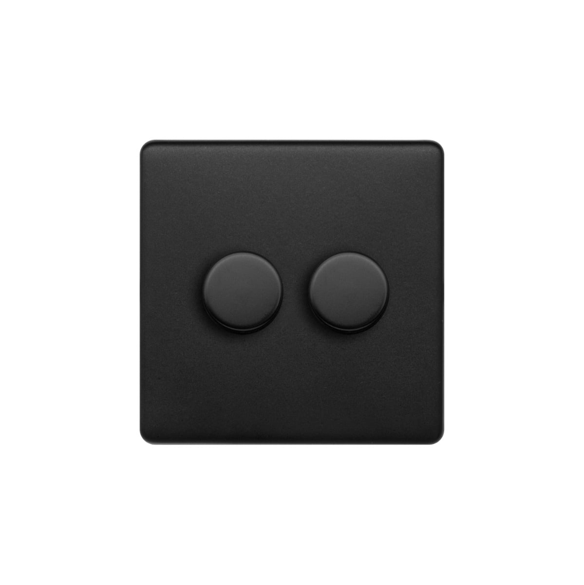 Soho Lighting Matt Black 2 Gang 250W LED Intermediate Dimmer Switch Elesi