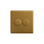 Antique Gold 2 Gang Dimmer Switch
