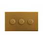 Antique Gold 3 Gang Dimmer Switch
