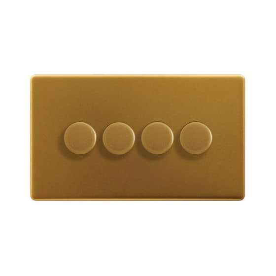 Antique Gold 4 Gang Dimmer Switch
