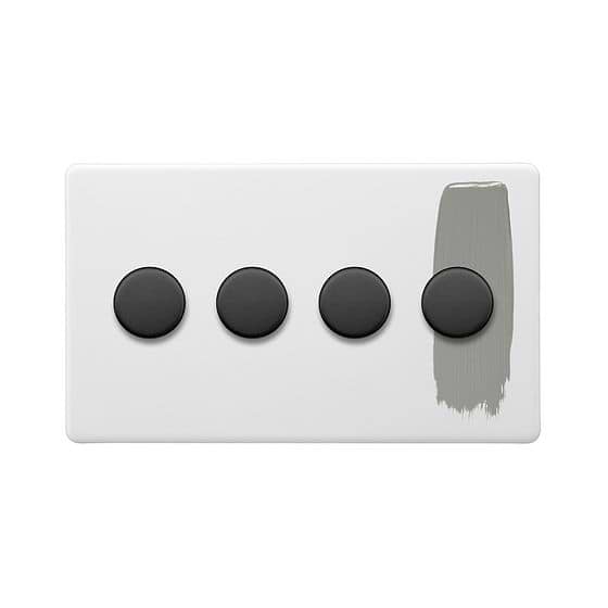 4 Gang Paintable Dimmer Switch