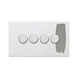 Soho Lighting Primed Paintable 4 Gang 2 -Way Intelligent Dimmer 150W LED (300w Halogen/Incandescent) with Brushed Chrome Switch