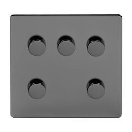 Black Nickel 5 gang dimmer switch