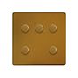Antique Gold 5 Gang Dimmer Switch
